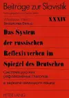 Das System Der Russischen Reflexivverben Im Spiegel Des Deutschen cover