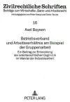 Betriebsverband Und Arbeitsverhaeltnis Am Beispiel Der Gruppenarbeit cover