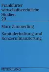 Kapitalerhaltung Und Konzernfinanzierung cover