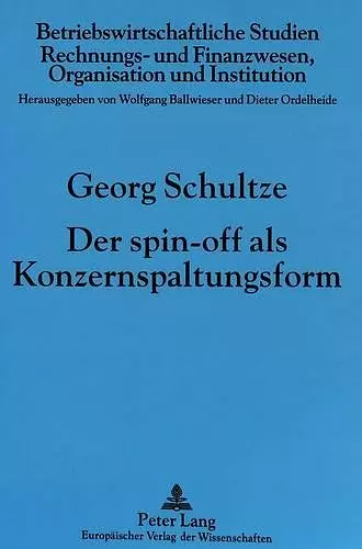 Der Spin-Off ALS Konzernspaltungsform cover