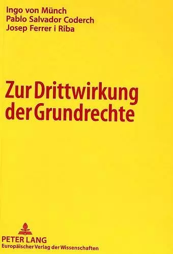 Zur Drittwirkung Der Grundrechte cover