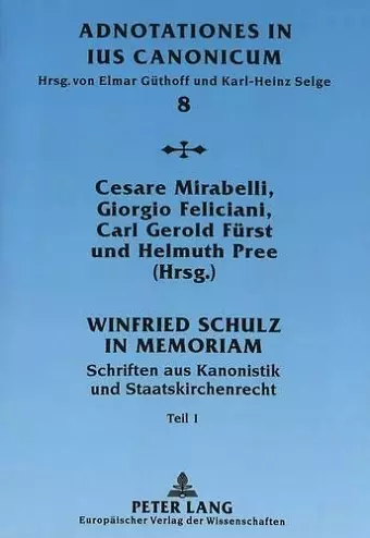 Winfried Schulz in Memoriam cover