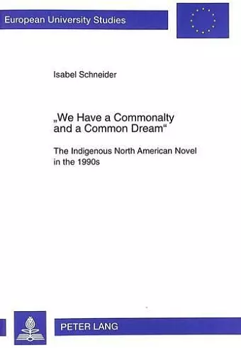 "We Have a Commonalty and a Common Dream" cover