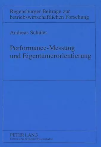 Performance-Messung Und Eigentuemerorientierung cover