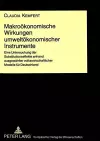 Makrooekonomische Wirkungen Umweltoekonomischer Instrumente cover