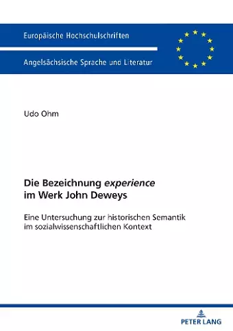 Die Bezeichnung �Experience� Im Werk John Deweys cover