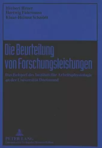 Die Beurteilung Von Forschungsleistungen cover