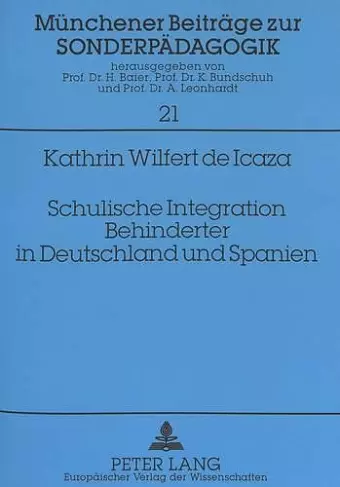 Schulische Integration Behinderter in Deutschland Und Spanien cover