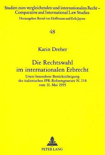 Die Rechtswahl Im Internationalen Erbrecht cover