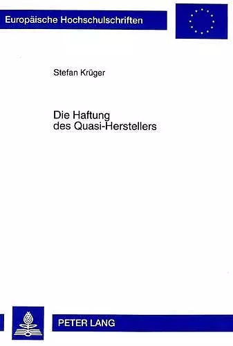 Die Haftung Des Quasi-Herstellers cover