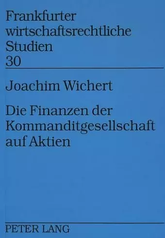 Die Finanzen Der Kommanditgesellschaft Auf Aktien cover