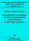 Dogmatische Grundlagen Der Einschraenkbarkeit Vorbehaltloser Freiheitsgrundrechte cover