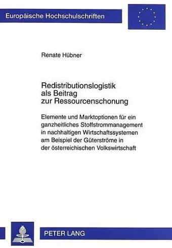 Redistributionslogistik ALS Beitrag Zur Ressourcenschonung cover