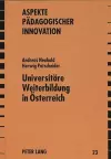 Universitaere Weiterbildung in Oesterreich cover