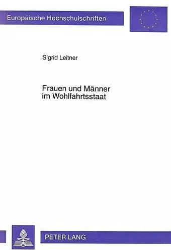 Frauen Und Maenner Im Wohlfahrtsstaat cover