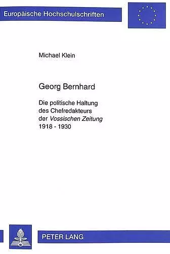 Georg Bernhard cover