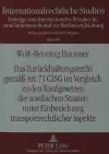 Das Zurueckhaltungsrecht Gemaeß Art. 71 Cisg Im Vergleich Zu Den Kaufgesetzen Der Nordischen Staaten Unter Einbeziehung Transportrechtlicher Aspekte cover