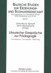 Litauische Gespraeche Zur Paedagogik cover