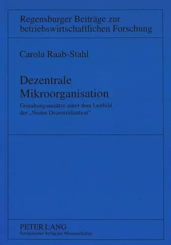 Dezentrale Mikroorganisation cover