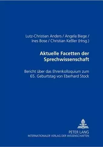 Aktuelle Facetten Der Sprechwissenschaft cover