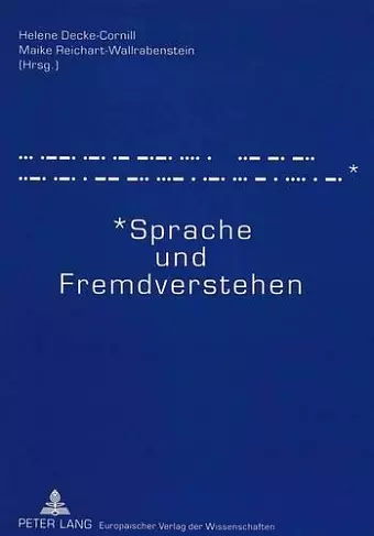 Sprache Und Fremdverstehen cover