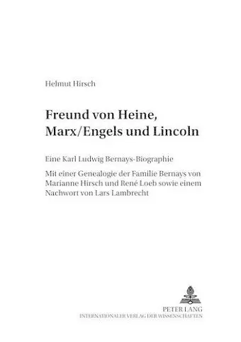 Freund Von Heine, Marx/Engels Und Lincoln cover