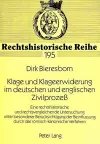 Klage Und Klageerwiderung Im Deutschen Und Englischen Zivilprozeß cover