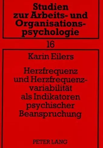 Herzfrequenz Und Herzfrequenzvariabilitaet ALS Indikatoren Psychischer Beanspruchung cover