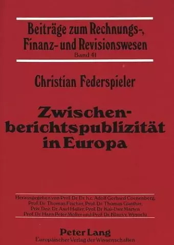 Zwischenberichtspublizitaet in Europa cover