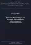 Multivariate Ueberpruefung Von Hysteresiseffekten cover