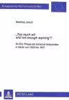 «Too Much Wit and Not Enough Warning»? cover