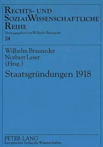 Staatsgruendungen 1918 cover