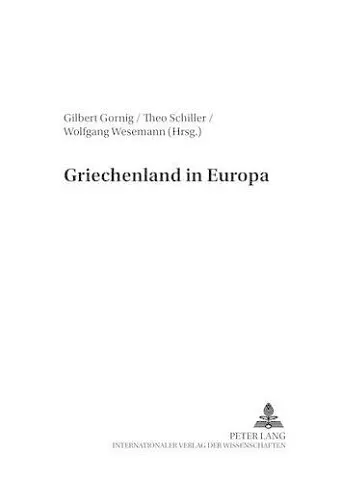 Griechenland in Europa cover