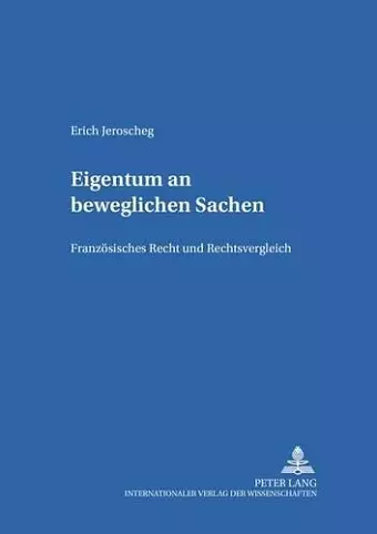 Eigentum an Beweglichen Sachen cover