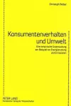 Konsumentenverhalten Und Umwelt cover