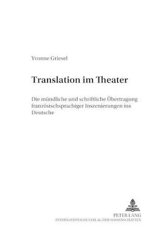 Translation Im Theater cover