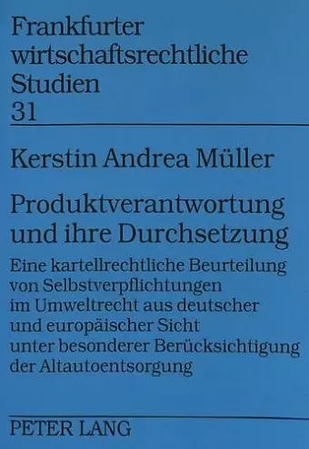 Produktverantwortung Und Ihre Durchsetzung cover