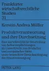 Produktverantwortung Und Ihre Durchsetzung cover