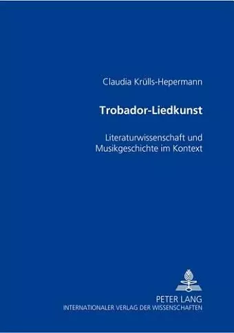 Trobador-Liedkunst cover