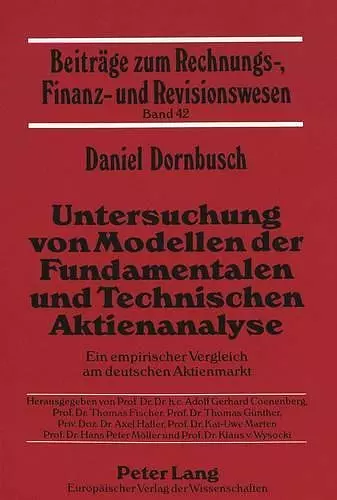 Untersuchung Von Modellen Der Fundamentalen Und Technischen Aktienanalyse cover