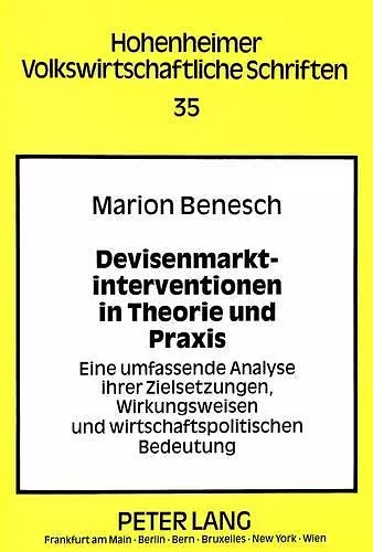 Devisenmarktinterventionen in Theorie Und Praxis cover