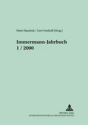 Immermann-Jahrbuch 1/2000 cover