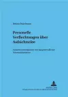 Personelle Verflechtungen Ueber Aufsichtsraete cover