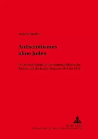 Antisemitismus Ohne Juden cover