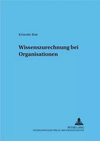 Wissenszurechnung Bei Organisationen cover