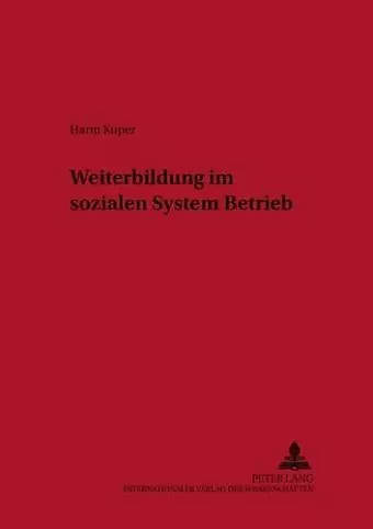 Weiterbildung Im Sozialen System Betrieb cover