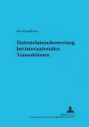 Unternehmensbewertung Bei Internationalen Transaktionen cover