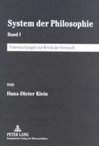 System Der Philosophie cover