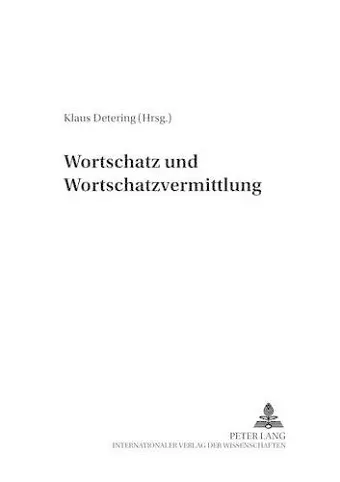 Wortschatz Und Wortschatzvermittlung cover