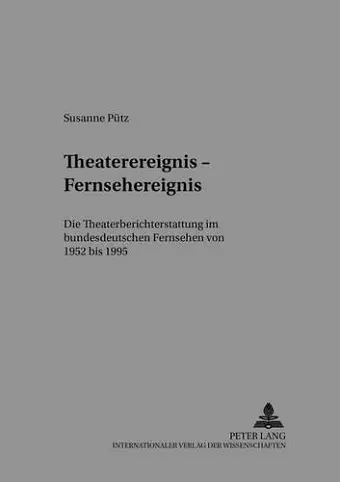 Theaterereignis - Fernsehereignis cover